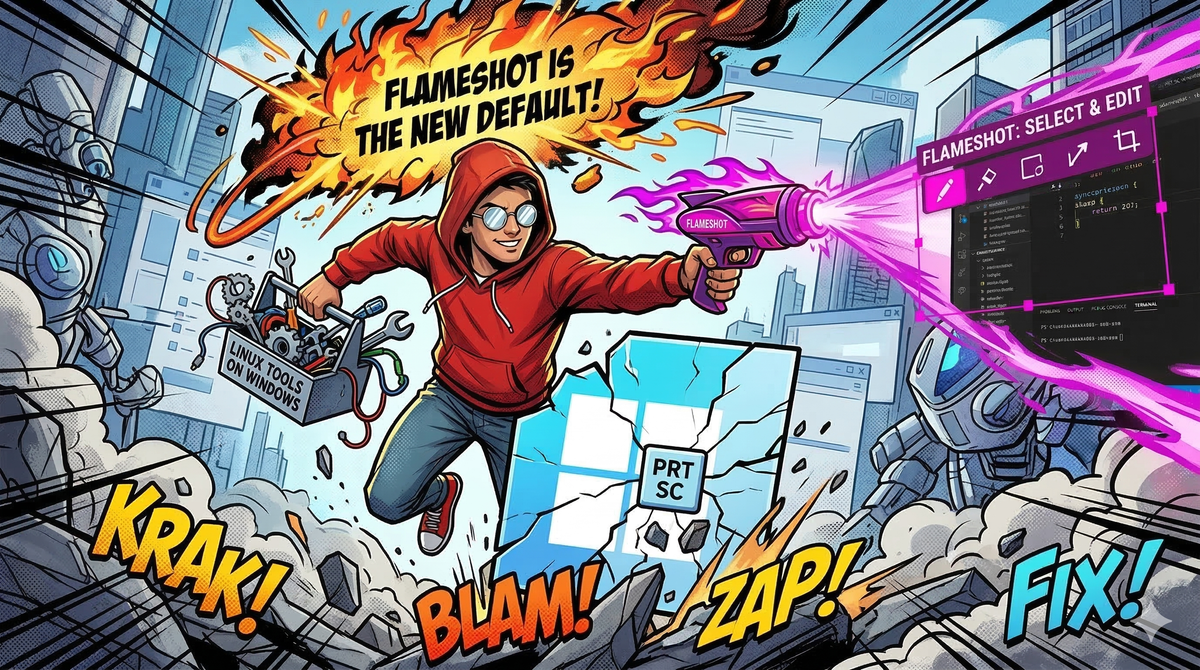 Using Flameshot as the Default Screenshot tool on Windows 11